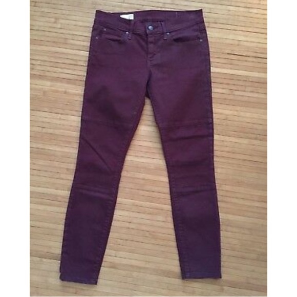 Gap 1969 coated vamp red skinny jeans - Picture 3 of 8